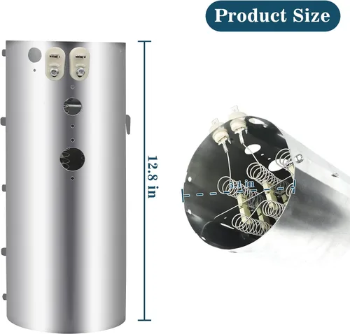 Miniatura 3 de Elemento calefactor para secadora 137114000 por termostato AMI PARTS 3204267 y limitador térmico 137032600, compatible con secadora Frigidaire