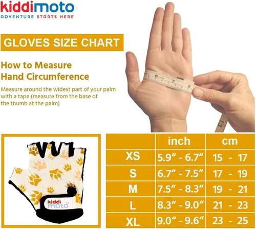 Miniatura 5 de Kiddimoto Kids Cycling Gloves Anti-Slip Kids Bike Gloves for Boys and Girls Fingerless Kids Mountain Bike Gloves for BMX, MTB Riding, Gymnastics