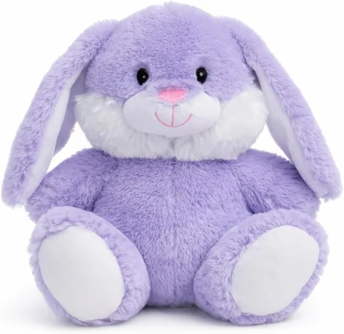 Miniatura 17 de HollyHOME Animal de peluche de conejo, juguetes de peluche de conejo de Pascua, conejo suave y tierno de peluche, regalo de Pascua para niños