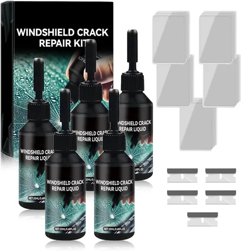 Miniatura 9 de Kit de reparación de grietas de parabrisas de 2 piezas, kit de reparación de grietas de vidrio 2025, kit de reparación de grietas de parabrisas