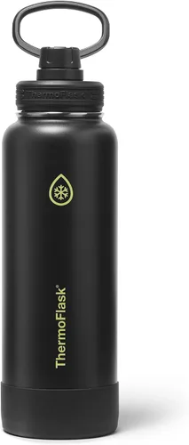 Miniatura 19 de ThermoFlask Botella de agua aislada con tapa de boquilla, a prueba de fugas, botella de agua de acero inoxidable para bebidas frías y calientes