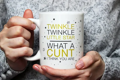 Miniatura 3 de Fonhark - Taza Twinkle Twinkle Cunt Little Star What A Cunt I Think You Are, para San Valentín, Navidad, taza de café novedosa de 11 onzas