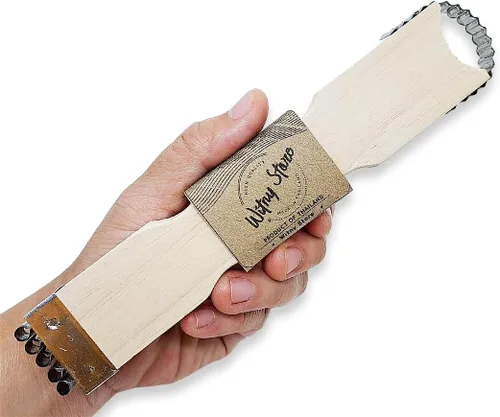 Miniatura 9 de WitnyStore Herramienta de cocina de acero inoxidable de 3½ pulgadas de largo, rallador de coco triturador, hoja raspadora, estilo tradicional