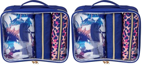 Miniatura 19 de Conair Set de 5 piezas de artículos de tocador y bolsa de cosméticos por menos de $30, incluye 4 bolsas de maquillaje y 1 peine de viaje