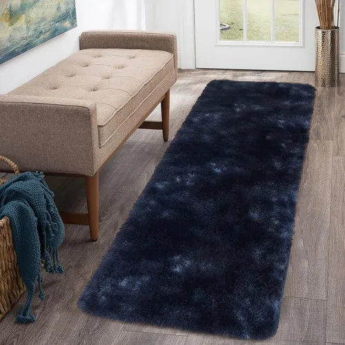 Miniatura 28 de CAROMIO Alfombra Corredor Esponjosa para Dormitorio Sala de Estar 2x6 Pies, Alfombras de Área Shag Alfombra de Felpa Suave Gruesa Larga de Piel Tie
