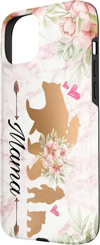 Miniatura 2 de iPhone 15 Plus Mama Bear & Cubs Design Phone Grip para mamá - Funda para 3 niños
