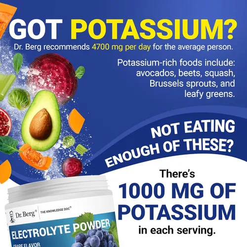 Miniatura 4 de Dr. Berg Polvo de Electrolitos Keto Sin Azúcar para Hidratación - Mejorado con 1000 mg de Potasio y Sal Rosa del Himalaya Real (NO Sal de Mesa)