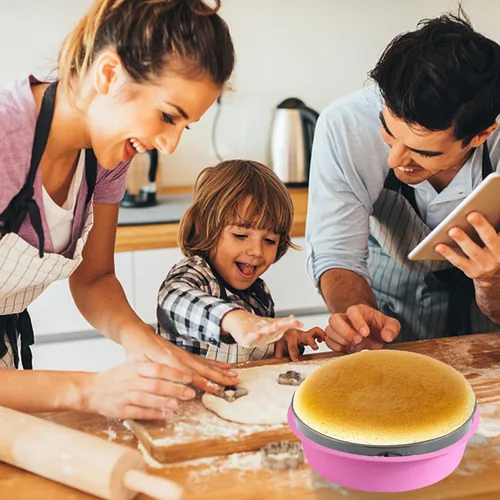 Miniatura 8 de 4 piezas de bandeja de baño de agua para tartas de queso, protector de molde de silicona desmontable con espátula de liberación de pasteles