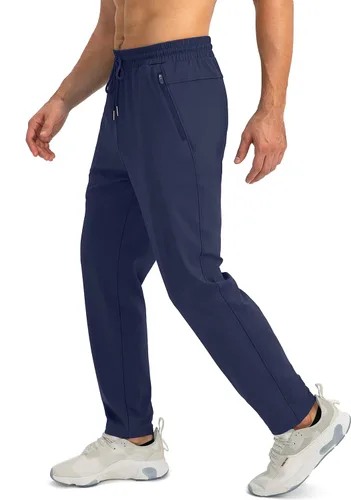 Miniatura 2 de G Gradual Pantalones deportivos para hombre con bolsillos con cremallera, pantalones deportivos cónicos para entrenamiento, correr, correr