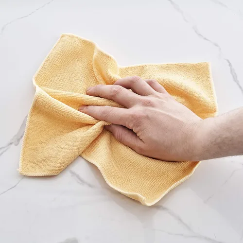 Miniatura 4 de Superio Paños de limpieza de microfibra, paquete de 4 (2 amarillas y 2 verdes), toallas absorbentes sin pelusa para automóviles, cocina, baño