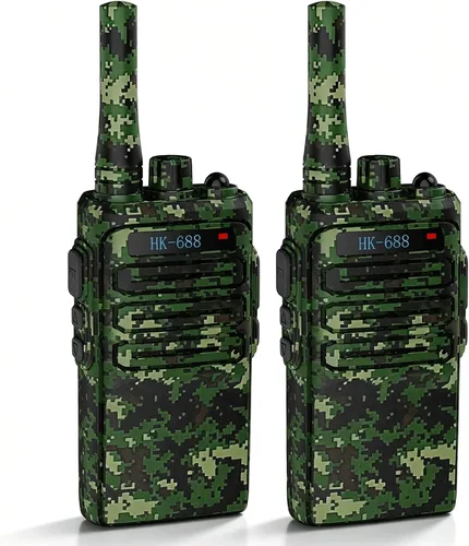 Miniatura 9 de Walkie Talkies para niños, paquete de 2 unidades, 2 millas de alcance recargable para niños, 16 canales, radio de 2 vías con linterna, juguetes Negro