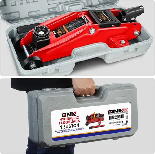 Miniatura 7 de DNA Motoring Gato Hidráulico de Carretilla de Perfil Bajo para Servicio/Piso, Capacidad de 1.5 Toneladas (3000 libras), Rango de Elevación 5.3"-12