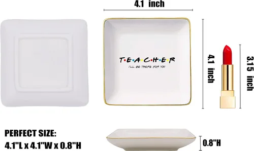 Miniatura 5 de Teacher I'll Be There for You - Bandeja de cerámica para joyas, anillo y baratija