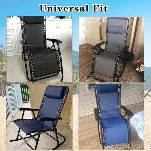 Miniatura 7 de Ostlttyn Tela de repuesto para silla Zero Gravity con kit de cuerda elástica, paño de reparación de 19 pulgadas de ancho con cable de repuesto