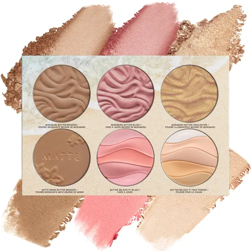 Physicians Formula - Paleta de mantequilla, bronceador nutritivo, rubor, resaltador y mezcla de polvo facial hidratante, libre de crueldad - Equipo