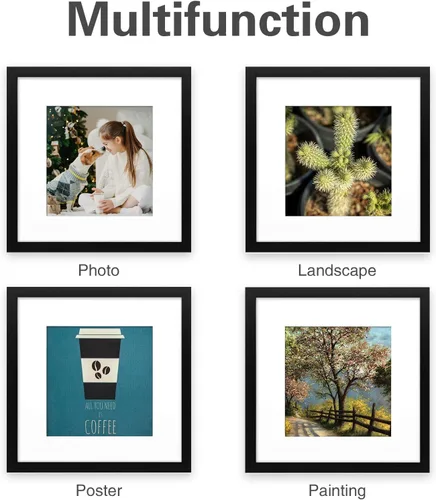 Miniatura 9 de Golden State Art, Smartphone, Instagram Marcos Collection, marco para fotos812 x 12 pulgadas con Photo Mat y vidrio real para fotos de 8 x 8 Negro