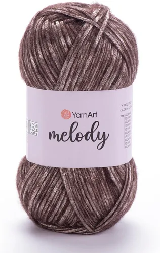 Miniatura 7 de 1 Ball YarnArt Melody, hilo de cadeneta, hilo brillante metálico brillante para tejer, ganchillo, bordado, 3.5 onzas, 754.6 ft (251 yardas), 70%