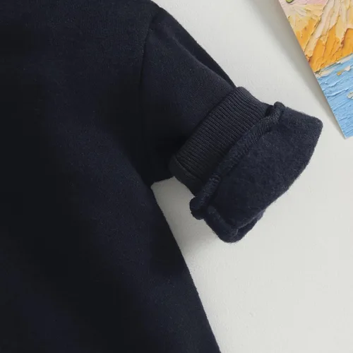 Miniatura 8 de Kayotuas Ropa neutra para bebé, linda sudadera de manga larga de gran tamaño, suéter de forro polar cálido