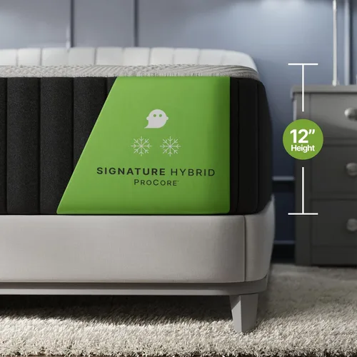 Miniatura 3 de GhostBed Signature Hybrid - Colchón individual de 12 pulgadas, espuma viscoelástica refrescante y cama híbrida de resortes interiores, comodidad