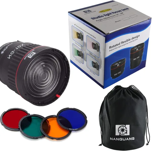 Miniatura 9 de EXMAX NG-10X Fresnel Adaptador de enfoque de lente Fresnel Spot S-Mount Adaptador Accesorio 10-40° 5X Lente de enfoque más brillante Ajustar