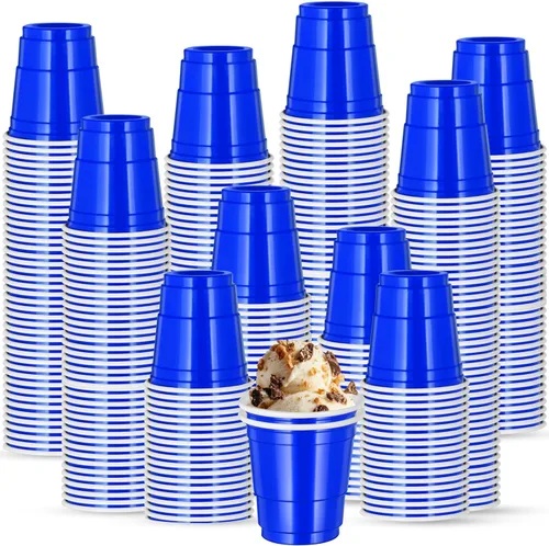 Miniatura 14 de 500 piezas Vasos de Chupito de Plástico Lake Bule de 2 onzas vasos de chupito azules Revelación de Género vasos de chupito desechables para beber