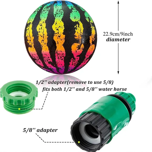 Miniatura 2 de Juego de pelota de piscina - Pelota de piscina de 9 pulgadas Juguetes inflables de piscina con adaptador de manguera, juego de piscina