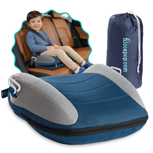 Miniatura 11 de Hiccapop UberBoost Asiento Elevador Inflable para Automóvil Asiento Elevador Estrecho sin Respaldo Inflable para Viajes Asiento Elevador Negro