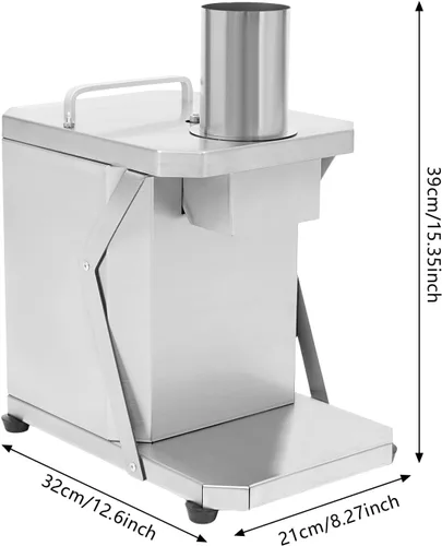 Miniatura 8 de Picador automático de verduras, cortador eléctrico de frutas, máquina cortadora de verduras y frutas de acero inoxidable de 110 V para uso comercial