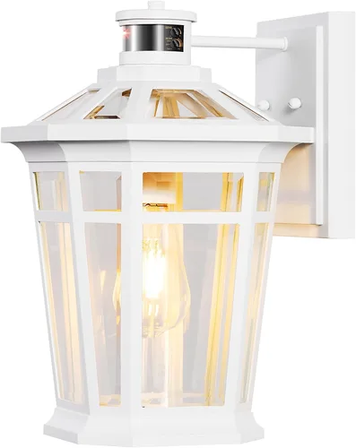 Miniatura 15 de VIANIS Luces exteriores grandes con sensor de movimiento negro, rango de detección ajustable, accesorios de iluminación exterior de aluminio