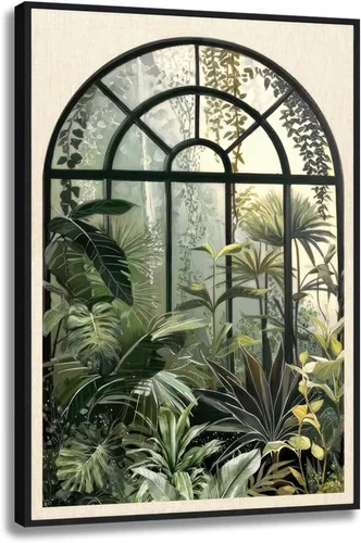 Miniatura 19 de Woxfcart Cuadros de flores para decoración de pared, impresión floral en blanco y negro sobre lienzo para decoración de baño, 15 x 12 pulgadas