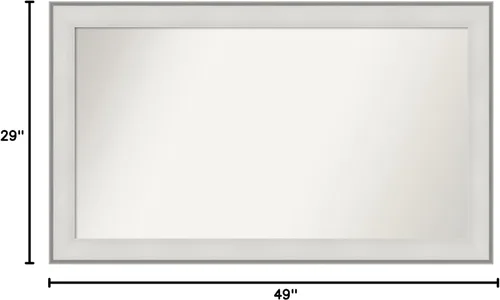 Miniatura 6 de Amanti Art Espejo de baño blanco para sobre el fregadero, 29 x 49 pulgadas, espejo de tocador rectangular blanco imperial, marco de madera Imperial