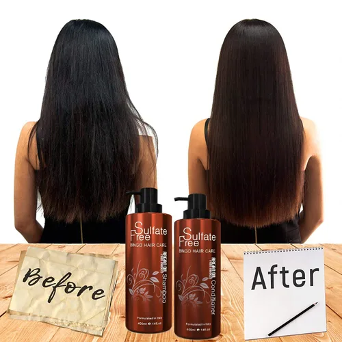 Miniatura 4 de BINGO HAIR CARE Champú y acondicionador de aceite de argán marroquí, aceite orgánico 100% natural, revitalizante, nutritivo, antiencrespamiento, sin