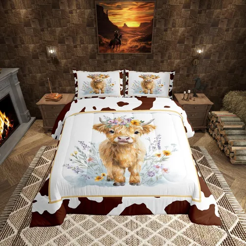 Miniatura 20 de Castle Fairy Daisy Florals Comforter Set Twin Size,Hippie Flowers Bedding Set,Kids Boys Adults Bedroom Decor,70s Retro Floral Super Soft Duvet