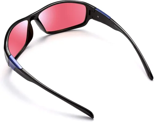 Miniatura 5 de Pilestone TP-016 Lens D Color Blind Gafas estilo deportivo para uso en interiores y exteriores de ceguera roja media/fuerte, Negro
