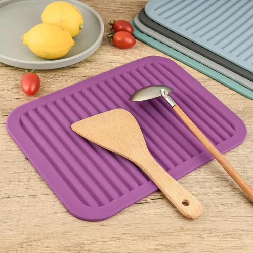 Miniatura 3 de Salvamanteles para platos calientes, salvamanteles de silicona versátil para cocina, tapete de platos y soporte para ollas para mostrador, tapete