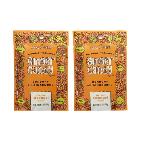 Miniatura 2 de Gem Gem Caramelo de jengibre masticable totalmente natural, 1.25 oz (paquete de 2) (jengibre)