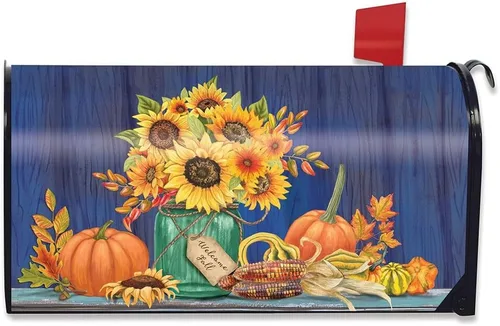 Miniatura 7 de Briarwood Lane Funda para buzón floral de otoño