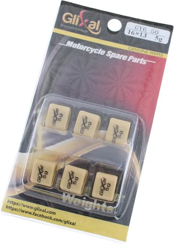 Miniatura 6 de Glixal 16x13mm Deslizadores de variador polígono de alto rendimiento, pesos de rodillo deslizantes de competición 139QMB GY6 50cc - 100cc