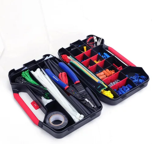 Miniatura 5 de WORKPRO Terminales de crimpado de 582 piezas, conectores de cable, tubo termorretráctil, kit de reparación eléctrica con cortador de alambre