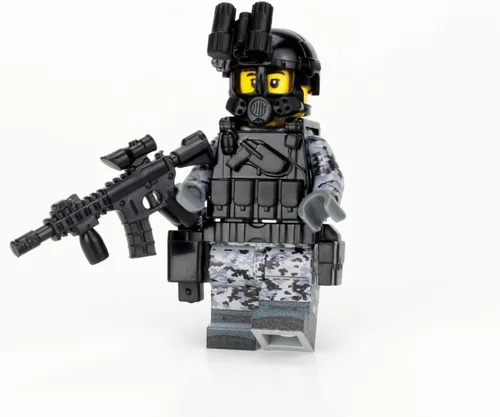 Battle Brick Soldado coleccionable del equipo de respuesta urbana de 1.6 pulgadas de alto | Accesorios fabricados en los Estados Unidos | Minifig