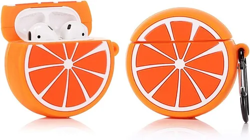 Miniatura 8 de Airpods - Funda de silicona divertida para Apple Airpods 1 y 2 [Serie de frutas y vegetales] [Mejor regalo para niñas, niños o parejas] (Fresa 3D)