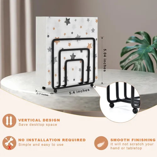 Miniatura 2 de Servilletero para mesa, moderno soporte de servilletas de metal negro para mesas de comedor y encimeras, dispensador de servilletas de cóctel