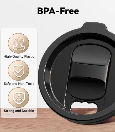 Miniatura 3 de Pusee Tapa deslizante de repuesto para taza de café autocalentable de 14 onzas, tapas a prueba de derrames, compatibles con taza inteligente de 14