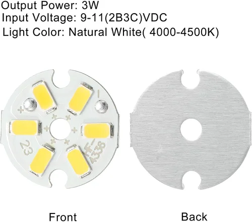 Miniatura 4 de MECCANIXITY COB - Bombilla de chip de luz LED 3W 120lm 4000-4500K 0.906 in 9-11VDC Bombilla de ahorro de energía para foco, reemplazo de reflector