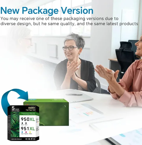 Miniatura 6 de Paquete de 5 cartuchos de tinta 950XL 951XL compatibles con HP 950 951 cartuchos de tinta para impresoras HP OfficeJet Pro 8600 8610 8620 8100 8630