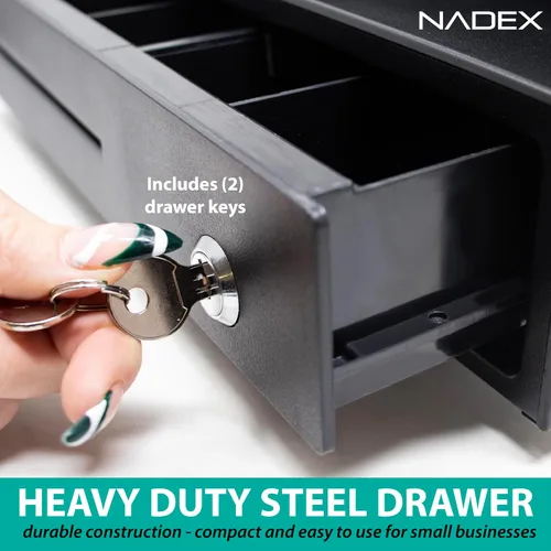 Miniatura 7 de Nadex Caja registradora CR260, cajón de acero, impresión rápida, interfaz fácil de usar, negro
