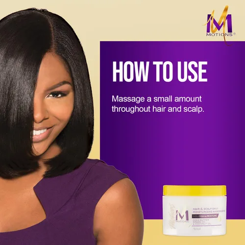 Miniatura 5 de Motions Cabello y cuero cabelludo Hidratante diario para peluquería, nutre y restaura, con manteca de karité, aceite de argán y aceite de coco, 6