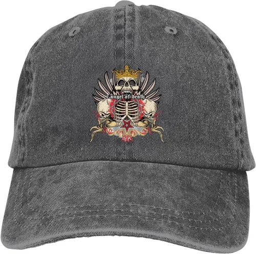 Miniatura 9 de Cowboy Hat Trendy Hats for Man and Women Djustable Four Season Outdoor Baseball Cap of Hell Skull with Angel Deep Heather