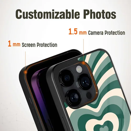 Miniatura 5 de Love Hearts - Fundas de teléfono modernas para niñas estéticas para iPhone 8 11 12 13 14 15 16 Pro Max Plus Mini Xr Xs SE para Samsung A03 A13 A53