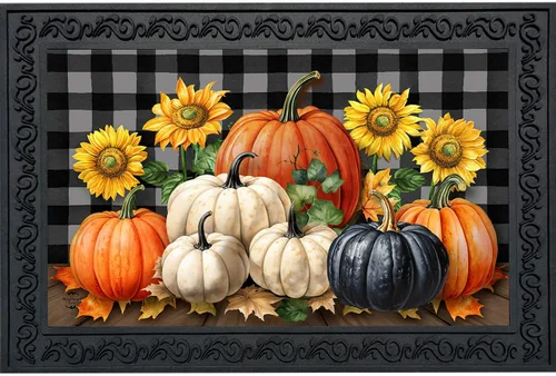 Miniatura 8 de Briarwood Lane Felpudo floral con tarro de masón de otoño